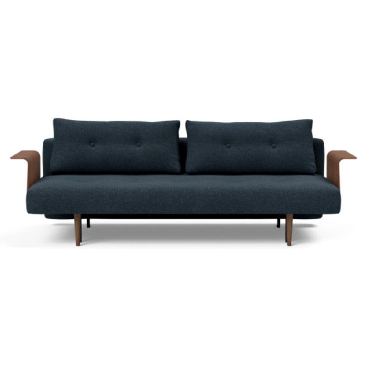 Load image into Gallery viewer, Recast Plus Sofa Bed Dark Styletto With Arms 515 Nist BlueDaybed INNOVATION  515 Nist Blue   Four Hands, Burke Decor, Mid Century Modern Furniture, Old Bones Furniture Company, Old Bones Co, Modern Mid Century, Designer Furniture, https://www.oldbonesco.com/
