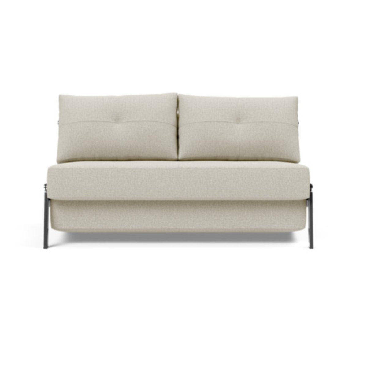 Load image into Gallery viewer, Cubed Full Size Sofa Bed With Chrome Legs 527 Mixed Dance NaturalSofa Beds INNOVATION  527 Mixed Dance Natural   Four Hands, Burke Decor, Mid Century Modern Furniture, Old Bones Furniture Company, Old Bones Co, Modern Mid Century, Designer Furniture, https://www.oldbonesco.com/
