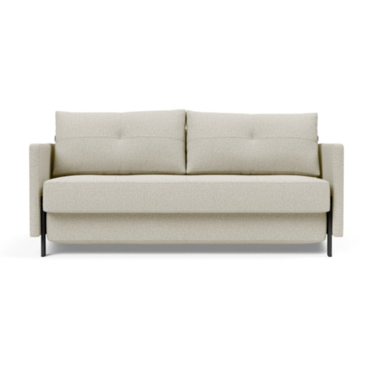 Load image into Gallery viewer, Cubed Queen Size Sofa Bed With Arms 527 Mixed Dance NaturalSofa Beds INNOVATION  527 Mixed Dance Natural   Four Hands, Burke Decor, Mid Century Modern Furniture, Old Bones Furniture Company, Old Bones Co, Modern Mid Century, Designer Furniture, https://www.oldbonesco.com/
