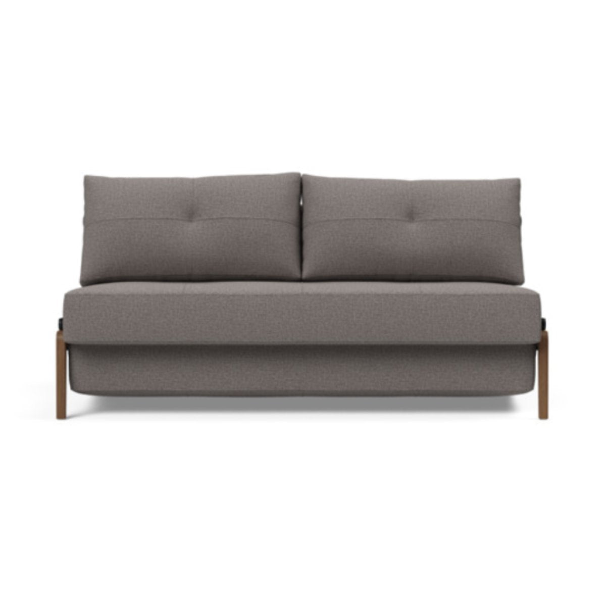 Load image into Gallery viewer, Cubed Queen Size Sofa Bed With Dark Wood Legs 521 Mixed Dance GreySofa Beds INNOVATION  521 Mixed Dance Grey   Four Hands, Burke Decor, Mid Century Modern Furniture, Old Bones Furniture Company, Old Bones Co, Modern Mid Century, Designer Furniture, https://www.oldbonesco.com/
