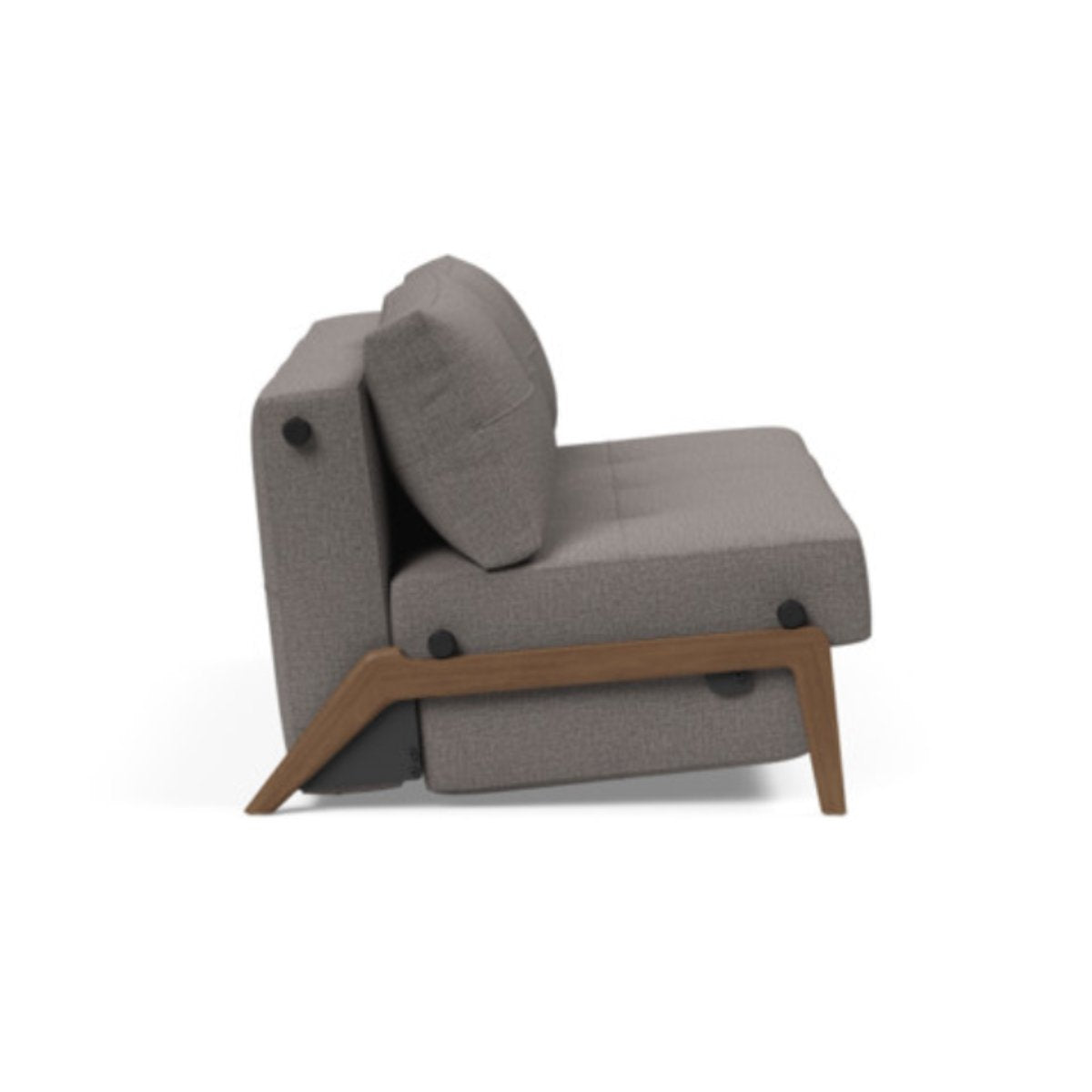 Cubed Queen Size Sofa Bed With Dark Wood Legs