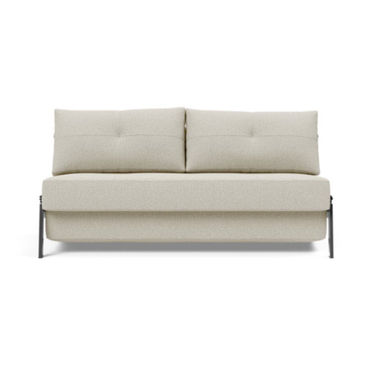 Cubed Queen Size Sofa Bed With Chrome Legs 527 Mixed Dance NaturalSofa Beds INNOVATION  527 Mixed Dance Natural   Four Hands, Burke Decor, Mid Century Modern Furniture, Old Bones Furniture Company, Old Bones Co, Modern Mid Century, Designer Furniture, https://www.oldbonesco.com/
