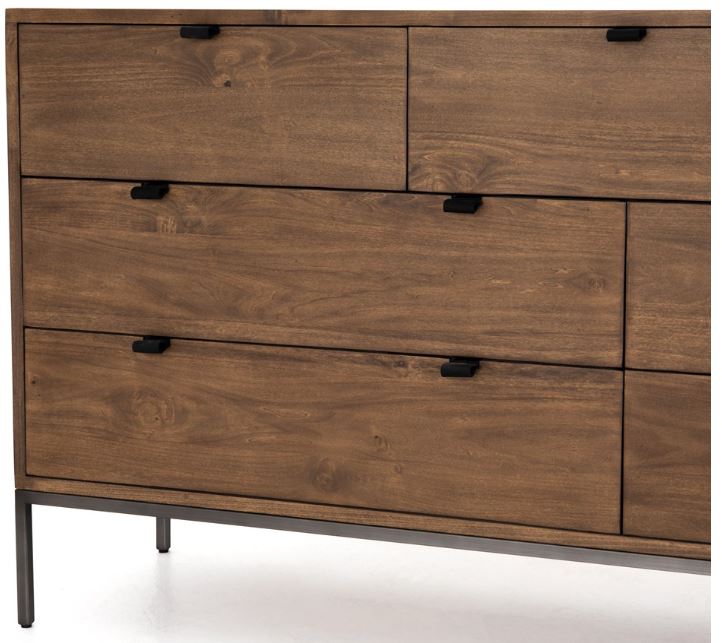 Trey 7 Drawer Dresser-Auburn Poplar Dresser Four Hands     Four Hands, Burke Decor, Mid Century Modern Furniture, Old Bones Furniture Company, Old Bones Co, Modern Mid Century, Designer Furniture, https://www.oldbonesco.com/