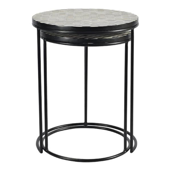 Optic Nesting Tables Set Of Two Accent Tables Moe's     Four Hands, Burke Decor, Mid Century Modern Furniture, Old Bones Furniture Company, Old Bones Co, Modern Mid Century, Designer Furniture, https://www.oldbonesco.com/