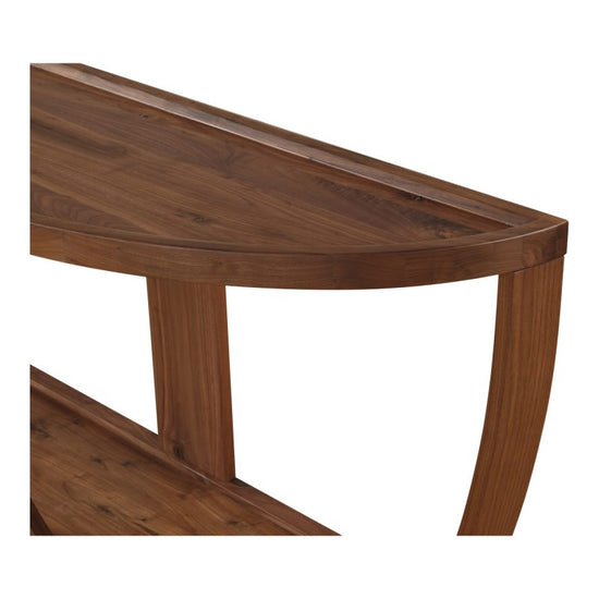 Load image into Gallery viewer, Dylan Console Table Rustic Walnut Console Table Moe&amp;#39;s     Four Hands, Burke Decor, Mid Century Modern Furniture, Old Bones Furniture Company, Old Bones Co, Modern Mid Century, Designer Furniture, https://www.oldbonesco.com/
