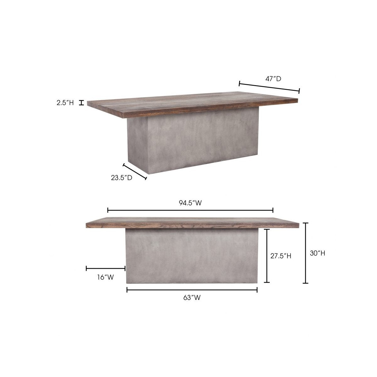 Kaia Oak Dining Table Dining Tables Moe's     Four Hands, Burke Decor, Mid Century Modern Furniture, Old Bones Furniture Company, Old Bones Co, Modern Mid Century, Designer Furniture, https://www.oldbonesco.com/
