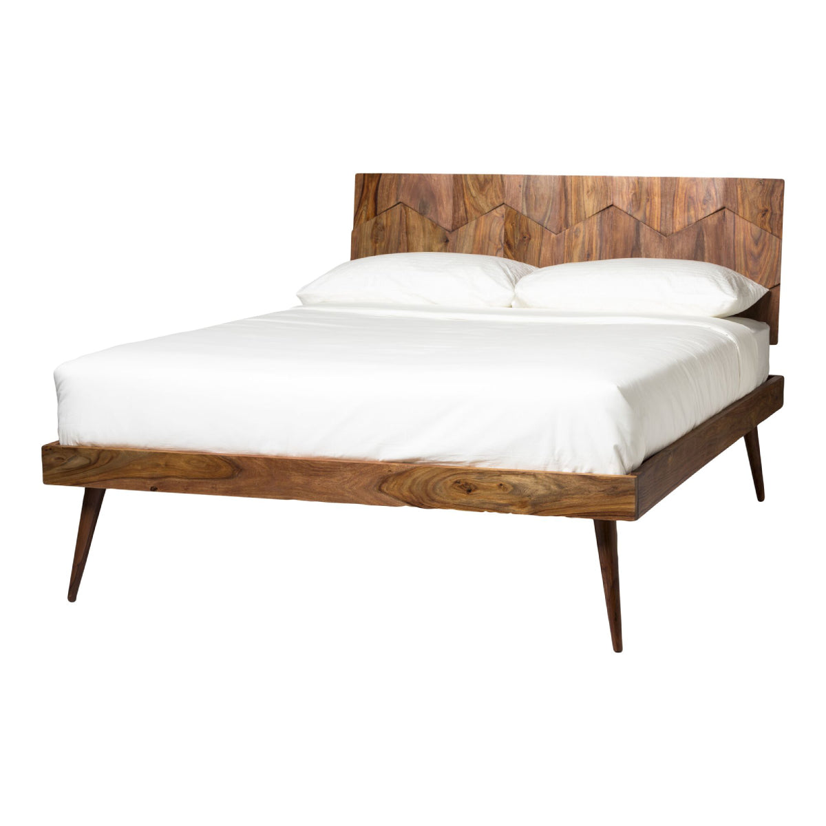 O2 Sheesham Carved Wood Bed Queen or King Bed Moe's     Four Hands, Burke Decor, Mid Century Modern Furniture, Old Bones Furniture Company, Old Bones Co, Modern Mid Century, Designer Furniture, https://www.oldbonesco.com/