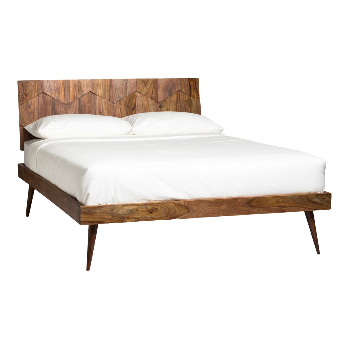 O2 Sheesham Carved Wood Bed Queen or King Bed Moe's     Four Hands, Burke Decor, Mid Century Modern Furniture, Old Bones Furniture Company, Old Bones Co, Modern Mid Century, Designer Furniture, https://www.oldbonesco.com/