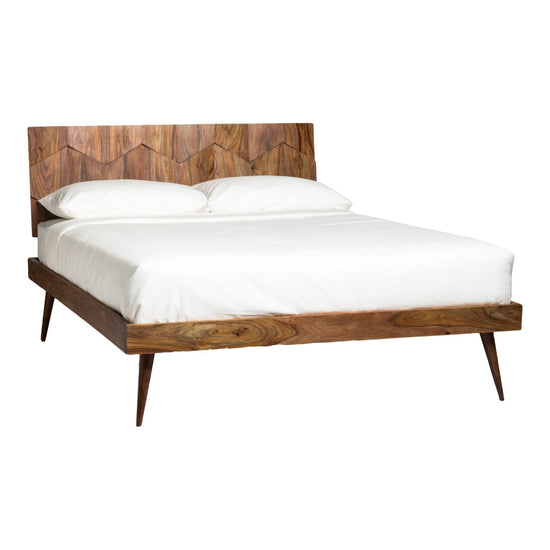 O2 Sheesham Carved Wood Bed Queen or King Bed Moe's     Four Hands, Burke Decor, Mid Century Modern Furniture, Old Bones Furniture Company, Old Bones Co, Modern Mid Century, Designer Furniture, https://www.oldbonesco.com/