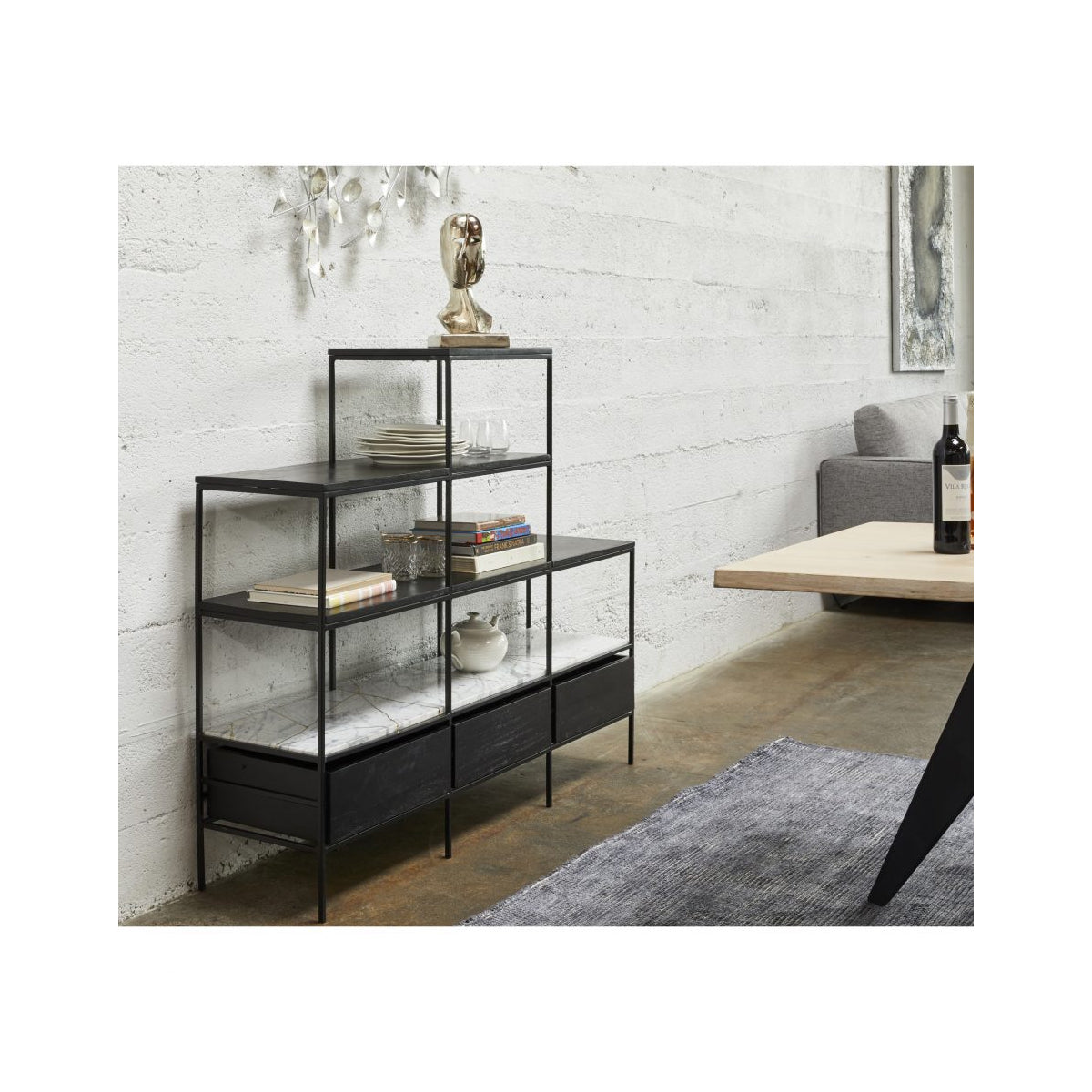 Fascino Bookshelf Bookshelf Moe's     Four Hands, Burke Decor, Mid Century Modern Furniture, Old Bones Furniture Company, Old Bones Co, Modern Mid Century, Designer Furniture, https://www.oldbonesco.com/