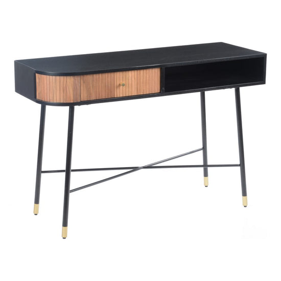 Black And Tan Console Table Console Table Moe's     Four Hands, Burke Decor, Mid Century Modern Furniture, Old Bones Furniture Company, Old Bones Co, Modern Mid Century, Designer Furniture, https://www.oldbonesco.com/
