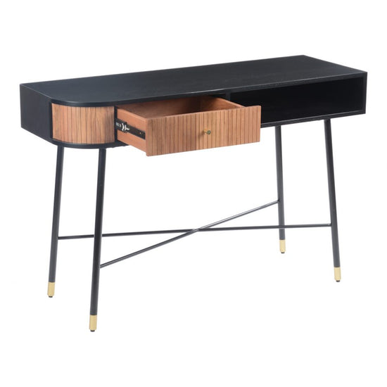 Black And Tan Console Table Console Table Moe's     Four Hands, Burke Decor, Mid Century Modern Furniture, Old Bones Furniture Company, Old Bones Co, Modern Mid Century, Designer Furniture, https://www.oldbonesco.com/
