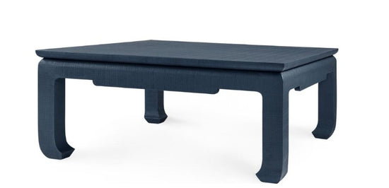 Bethany Large Square Coffee Table Navy BlueTable Bungalow 5  Navy Blue   Four Hands, Mid Century Modern Furniture, Old Bones Furniture Company, Old Bones Co, Modern Mid Century, Designer Furniture, https://www.oldbonesco.com/