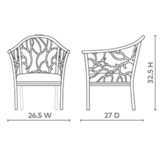Load image into Gallery viewer, Bosco Armchair, Driftwood Dining Chair Bungalow 5     Four Hands, Burke Decor, Mid Century Modern Furniture, Old Bones Furniture Company, Old Bones Co, Modern Mid Century, Designer Furniture, https://www.oldbonesco.com/
