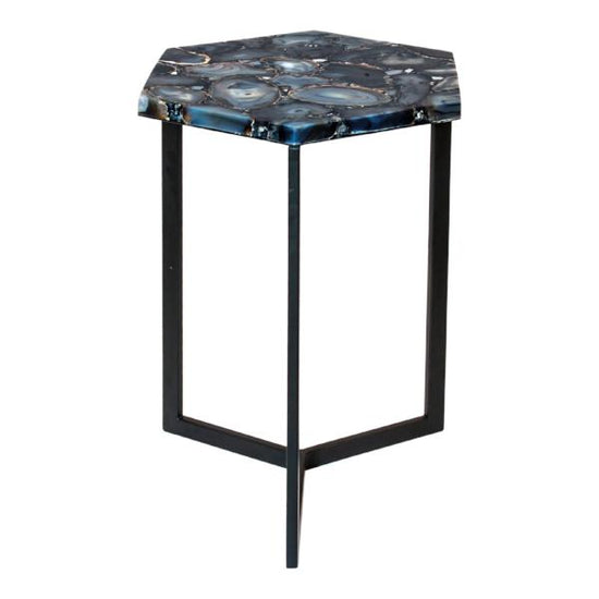 Load image into Gallery viewer, Hexagon Agate Accent Table Accent Tables Moe&amp;#39;s     Four Hands, Burke Decor, Mid Century Modern Furniture, Old Bones Furniture Company, Old Bones Co, Modern Mid Century, Designer Furniture, https://www.oldbonesco.com/

