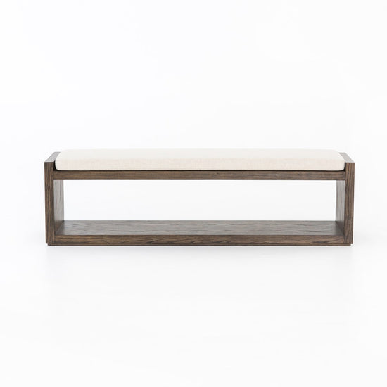 Edmon Bench-savile Flax/Warm Nettlewood Bench Four Hands     Four Hands, Burke Decor, Mid Century Modern Furniture, Old Bones Furniture Company, Old Bones Co, Modern Mid Century, Designer Furniture, https://www.oldbonesco.com/