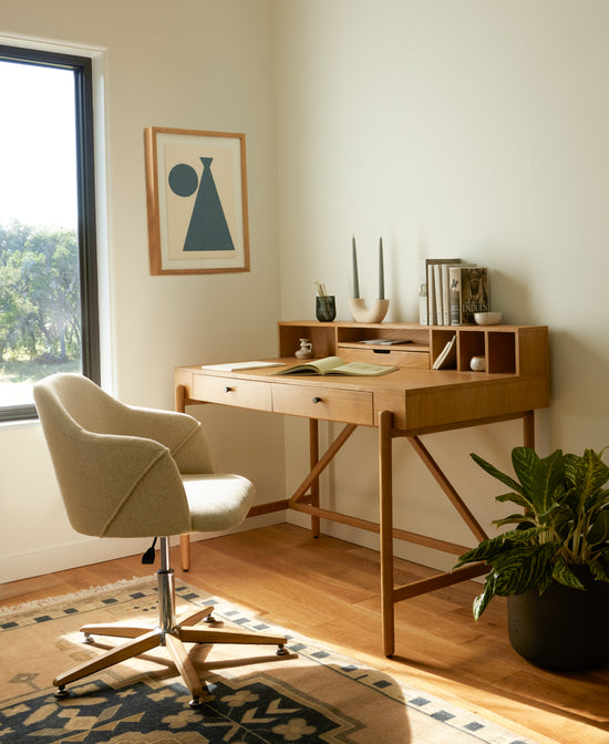 Edna Desk Chair-Fedora Oatmeal Office Chairs Four Hands     Four Hands, Burke Decor, Mid Century Modern Furniture, Old Bones Furniture Company, Old Bones Co, Modern Mid Century, Designer Furniture, https://www.oldbonesco.com/
