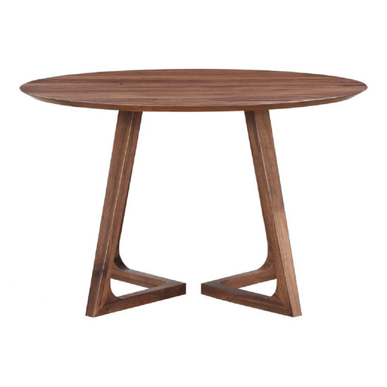 Load image into Gallery viewer, Godenza Dining Table Round Walnut BrownDining Tables Moe&amp;#39;s  Brown   Four Hands, Burke Decor, Mid Century Modern Furniture, Old Bones Furniture Company, Old Bones Co, Modern Mid Century, Designer Furniture, https://www.oldbonesco.com/
