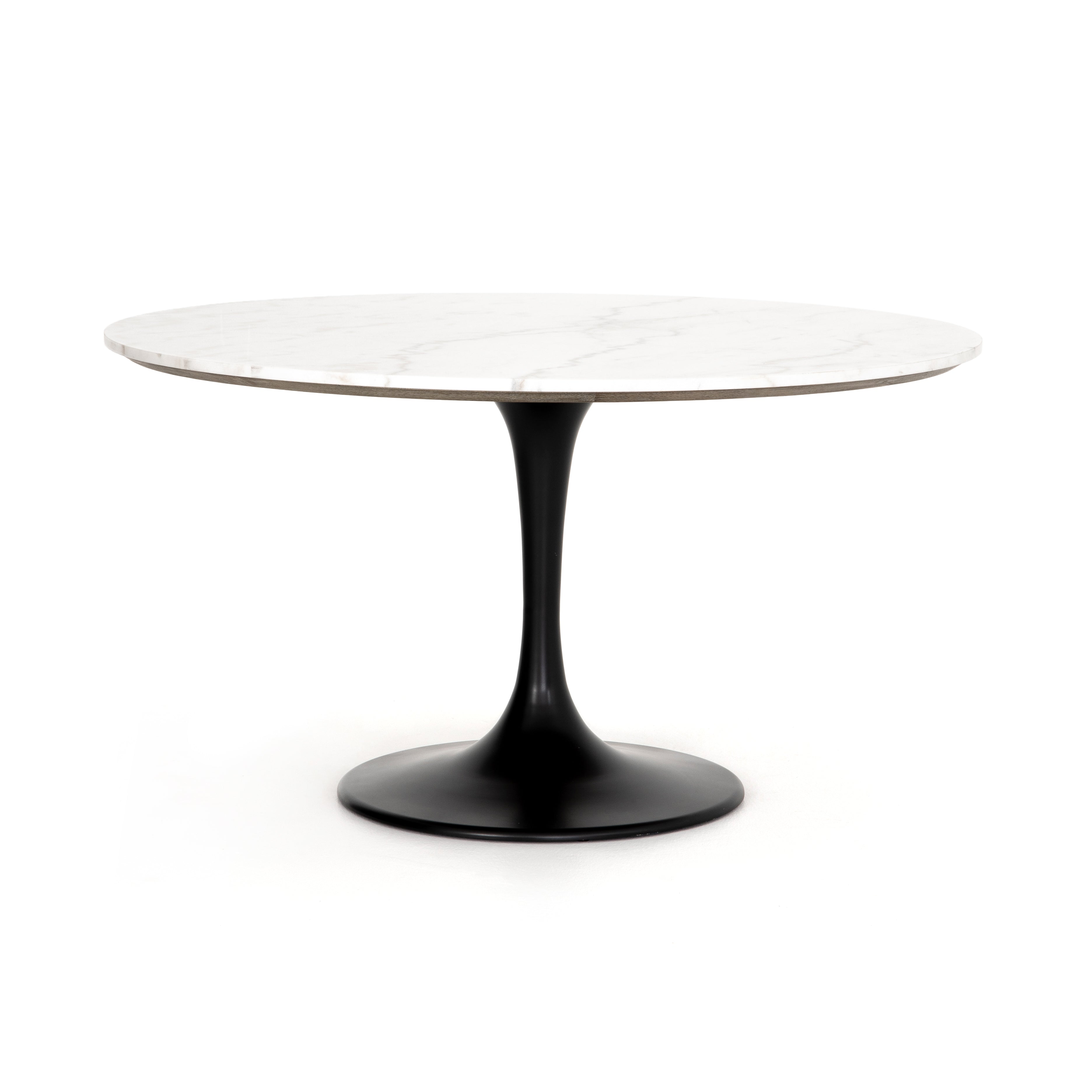 Powell Dining Table 55" / White MarbleDining Table Four Hands  55" White Marble  Four Hands, Mid Century Modern Furniture, Old Bones Furniture Company, Old Bones Co, Modern Mid Century, Designer Furniture, https://www.oldbonesco.com/