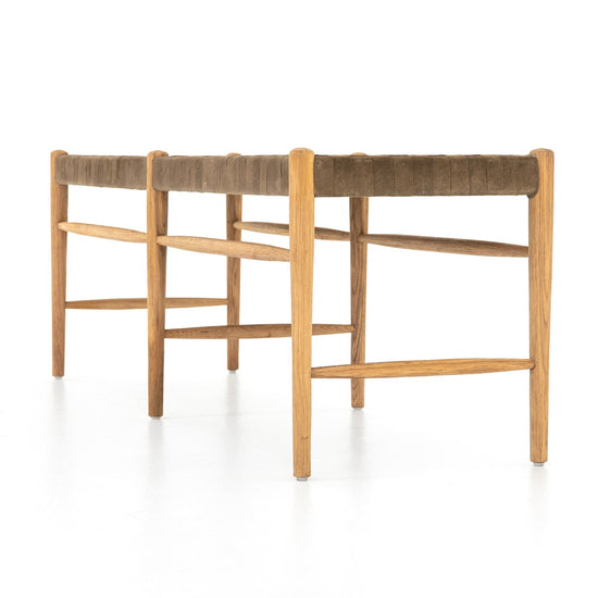 Load image into Gallery viewer, Wyatt Bench-Clear Drift Soap Benches Four Hands     Four Hands, Burke Decor, Mid Century Modern Furniture, Old Bones Furniture Company, Old Bones Co, Modern Mid Century, Designer Furniture, https://www.oldbonesco.com/
