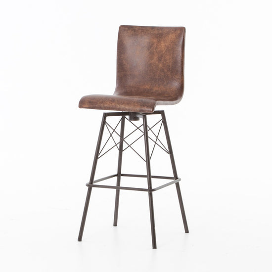 Diaw Bar + Counter Stool Havana/Waxed Black / Bar StoolStool Four Hands  Havana/Waxed Black Bar Stool  Four Hands, Burke Decor, Mid Century Modern Furniture, Old Bones Furniture Company, Old Bones Co, Modern Mid Century, Designer Furniture, https://www.oldbonesco.com/