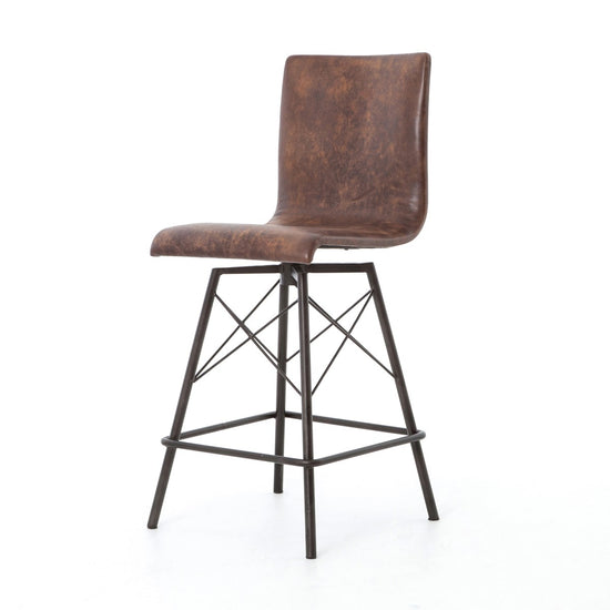 Diaw Bar + Counter Stool Havana/Waxed Black / Counter StoolStool Four Hands  Havana/Waxed Black Counter Stool  Four Hands, Burke Decor, Mid Century Modern Furniture, Old Bones Furniture Company, Old Bones Co, Modern Mid Century, Designer Furniture, https://www.oldbonesco.com/