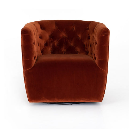 Hanover Swivel Chair-Sapphire Rust Chair Four Hands     Four Hands, Burke Decor, Mid Century Modern Furniture, Old Bones Furniture Company, Old Bones Co, Modern Mid Century, Designer Furniture, https://www.oldbonesco.com/
