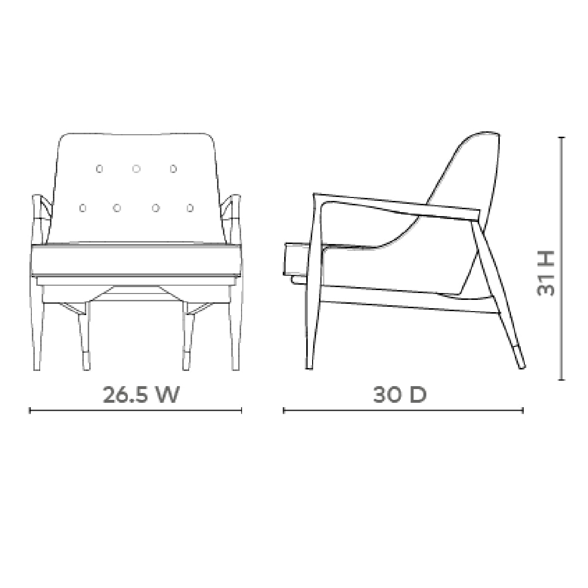 Load image into Gallery viewer, Frans Lounge Chair, Driftwood Lounge Chair Bungalow 5     Four Hands, Burke Decor, Mid Century Modern Furniture, Old Bones Furniture Company, Old Bones Co, Modern Mid Century, Designer Furniture, https://www.oldbonesco.com/
