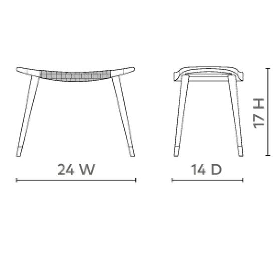 Load image into Gallery viewer, Jerome Stool Benches Bungalow 5     Four Hands, Burke Decor, Mid Century Modern Furniture, Old Bones Furniture Company, Old Bones Co, Modern Mid Century, Designer Furniture, https://www.oldbonesco.com/
