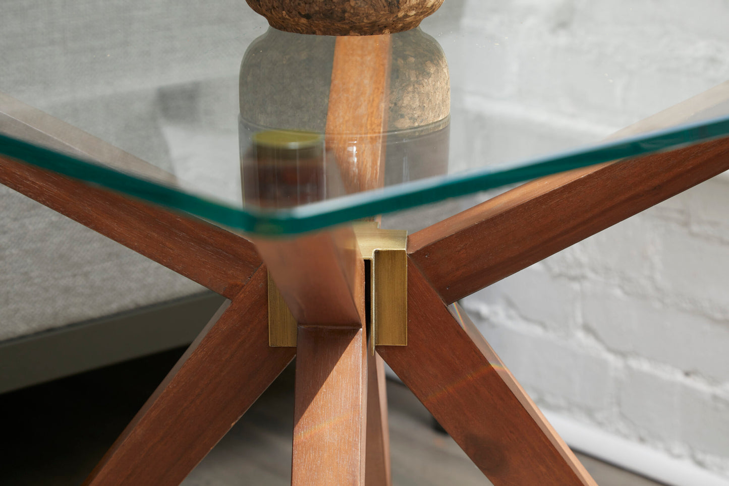 Denali glass store top desk
