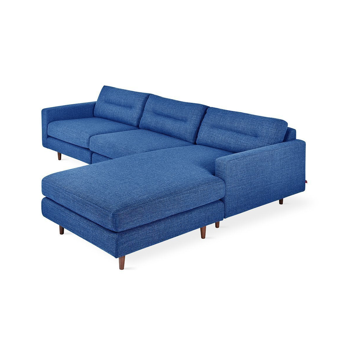 Logan Bi-Sectional Andorra Lapis / WalnutSectional Sofa Gus*  Andorra Lapis Walnut  Four Hands, Burke Decor, Mid Century Modern Furniture, Old Bones Furniture Company, Old Bones Co, Modern Mid Century, Designer Furniture, https://www.oldbonesco.com/