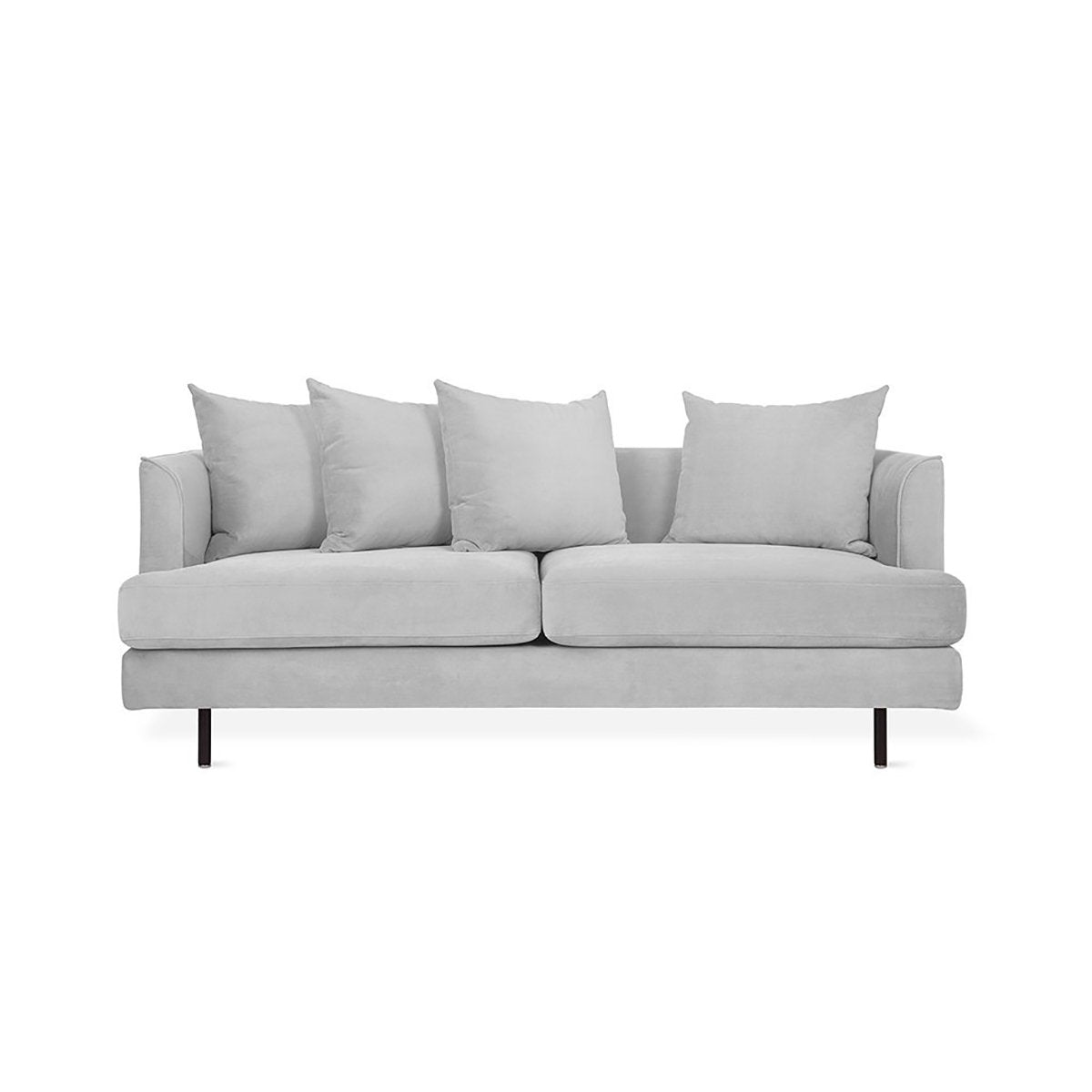 Margot Loft Sofa 72" Velvet London / BlackSofa Gus*  Velvet London Black  Four Hands, Burke Decor, Mid Century Modern Furniture, Old Bones Furniture Company, Old Bones Co, Modern Mid Century, Designer Furniture, https://www.oldbonesco.com/