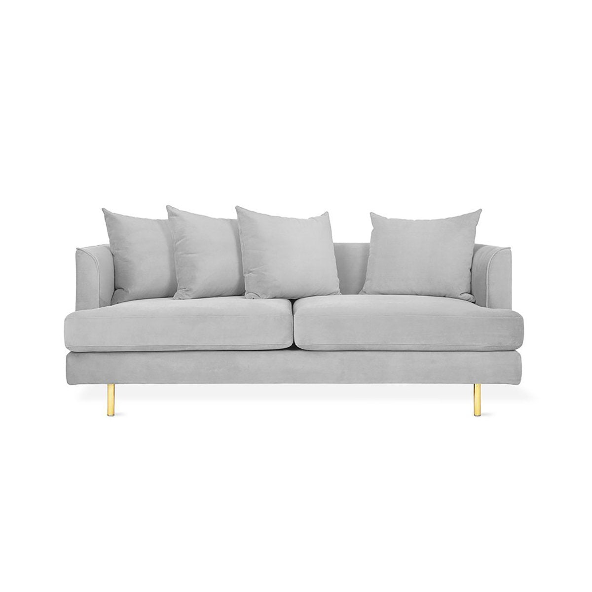 Margot Loft Sofa 72" Velvet London / BrassSofa Gus*  Velvet London Brass  Four Hands, Burke Decor, Mid Century Modern Furniture, Old Bones Furniture Company, Old Bones Co, Modern Mid Century, Designer Furniture, https://www.oldbonesco.com/