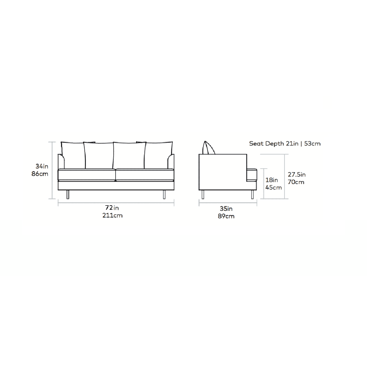 Margot Loft Sofa 72" Sofa Gus*     Four Hands, Burke Decor, Mid Century Modern Furniture, Old Bones Furniture Company, Old Bones Co, Modern Mid Century, Designer Furniture, https://www.oldbonesco.com/
