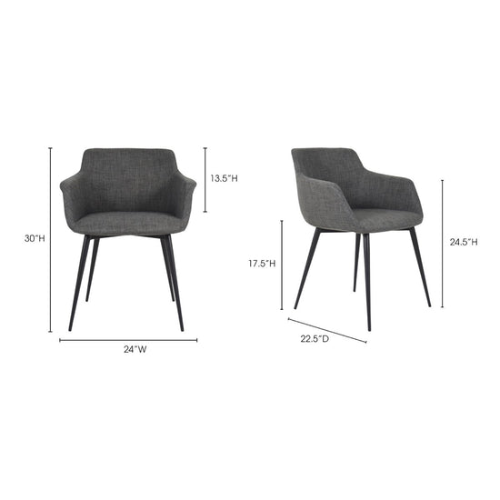 Ronda Arm Chair-M2 Dining Chairs Moe's     Four Hands, Burke Decor, Mid Century Modern Furniture, Old Bones Furniture Company, Old Bones Co, Modern Mid Century, Designer Furniture, https://www.oldbonesco.com/
