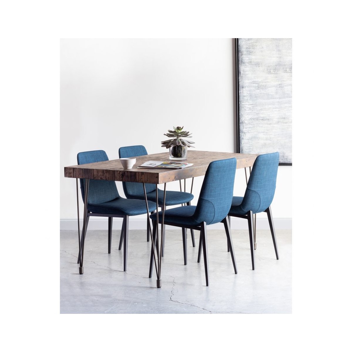 Load image into Gallery viewer, Kito Dining Chair Blue-M2 Dining Chairs Moe&amp;#39;s     Four Hands, Burke Decor, Mid Century Modern Furniture, Old Bones Furniture Company, Old Bones Co, Modern Mid Century, Designer Furniture, https://www.oldbonesco.com/
