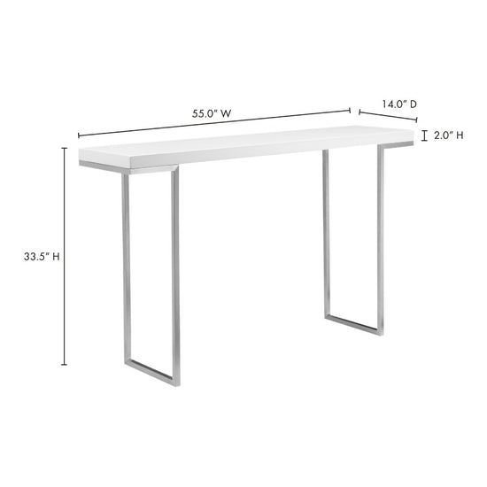 Repetir Console Table White Lacquer Console Tables Moe's     Four Hands, Burke Decor, Mid Century Modern Furniture, Old Bones Furniture Company, Old Bones Co, Modern Mid Century, Designer Furniture, https://www.oldbonesco.com/