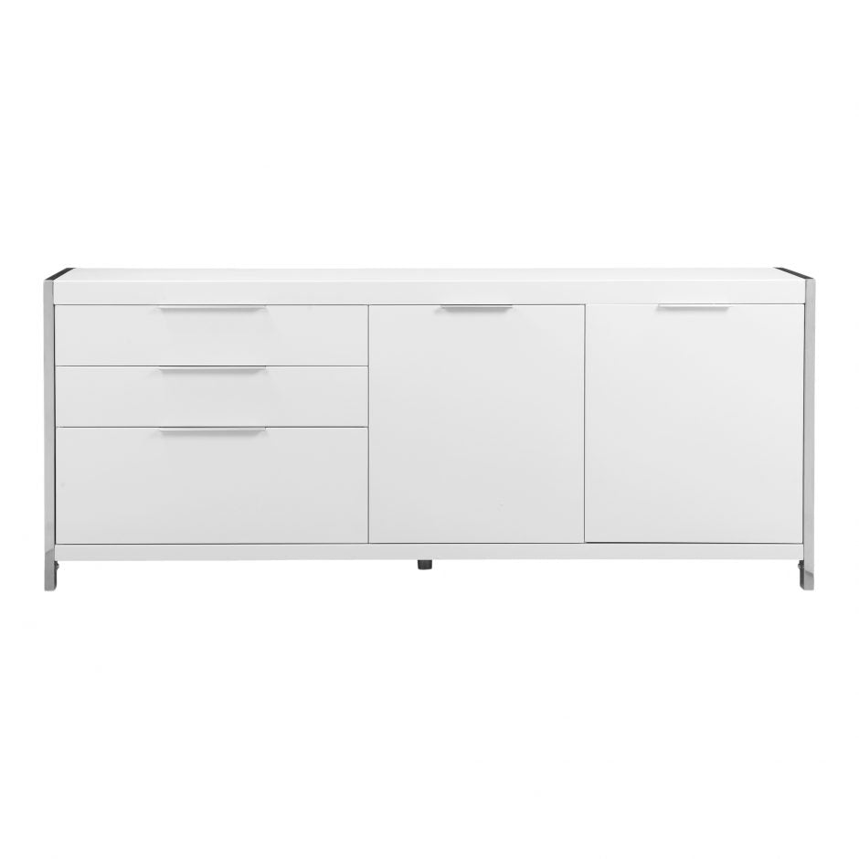 Neo Sideboard WhiteBuffet Moe's  White   Four Hands, Burke Decor, Mid Century Modern Furniture, Old Bones Furniture Company, Old Bones Co, Modern Mid Century, Designer Furniture, https://www.oldbonesco.com/