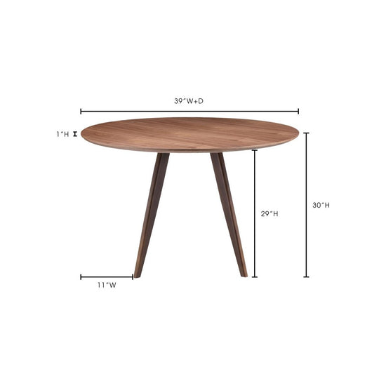 Dover Dining Table Small Walnut Dining Tables Moe's     Four Hands, Burke Decor, Mid Century Modern Furniture, Old Bones Furniture Company, Old Bones Co, Modern Mid Century, Designer Furniture, https://www.oldbonesco.com/