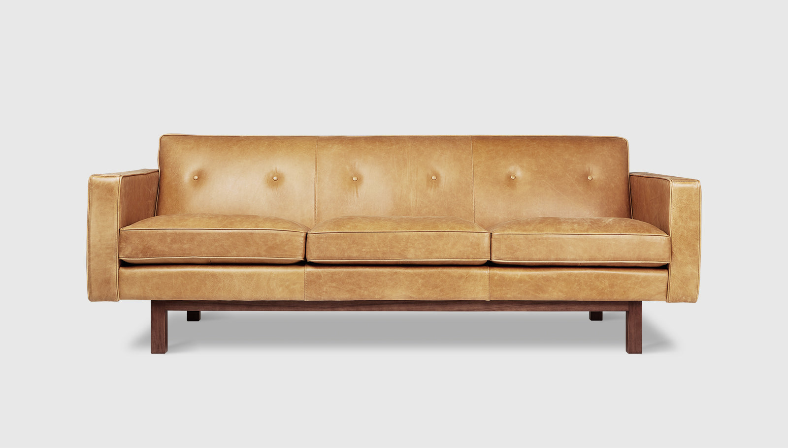 Embassy Sofa Canyon Whiskey LeatherSofa Gus*  Canyon Whiskey Leather   Four Hands, Mid Century Modern Furniture, Old Bones Furniture Company, Old Bones Co, Modern Mid Century, Designer Furniture, https://www.oldbonesco.com/