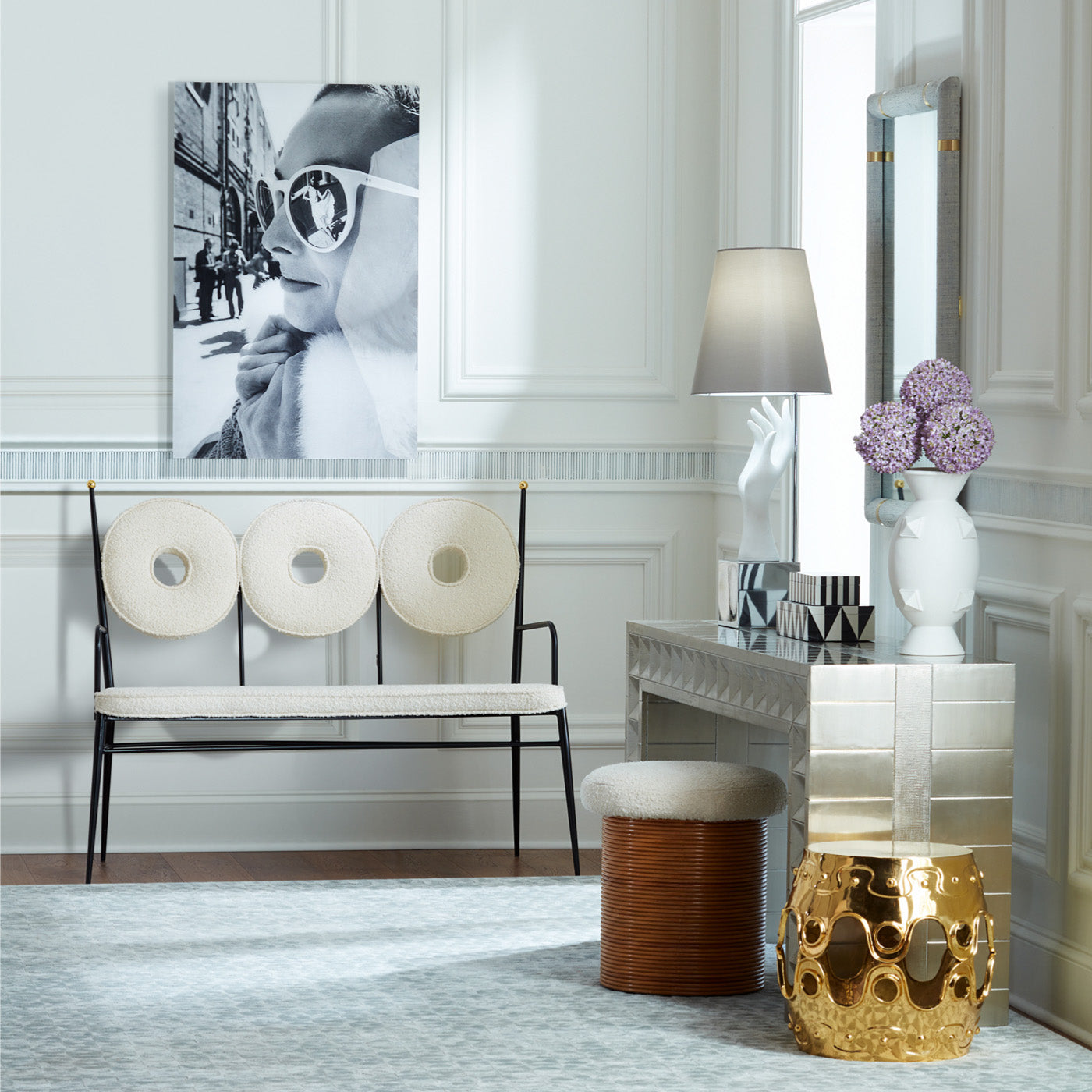 Talitha Waterfall Console Console Table Jonathan Adler     Four Hands, Mid Century Modern Furniture, Old Bones Furniture Company, Old Bones Co, Modern Mid Century, Designer Furniture, https://www.oldbonesco.com/