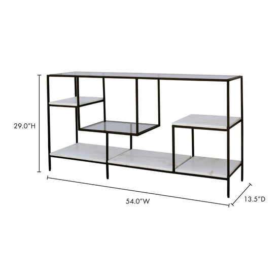 Banswara Marble Display Shelf Bookshelves Moe's     Four Hands, Burke Decor, Mid Century Modern Furniture, Old Bones Furniture Company, Old Bones Co, Modern Mid Century, Designer Furniture, https://www.oldbonesco.com/
