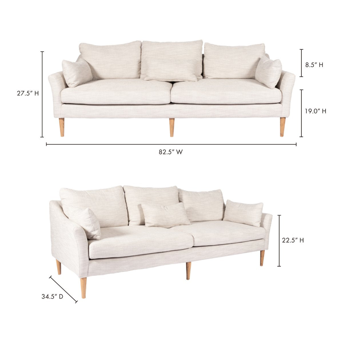 Calista Sofa Sofas Moe's     Four Hands, Burke Decor, Mid Century Modern Furniture, Old Bones Furniture Company, Old Bones Co, Modern Mid Century, Designer Furniture, https://www.oldbonesco.com/