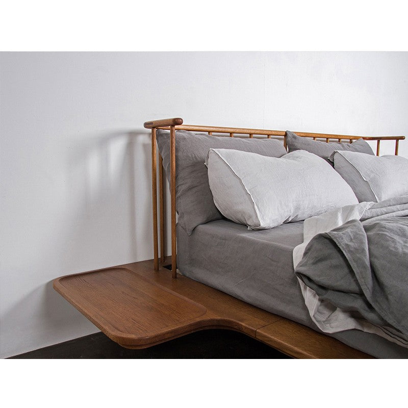 Distrikt Bed Hard Fumed Wood King Bed BED Nuevo     Four Hands, Burke Decor, Mid Century Modern Furniture, Old Bones Furniture Company, Old Bones Co, Modern Mid Century, Designer Furniture, https://www.oldbonesco.com/