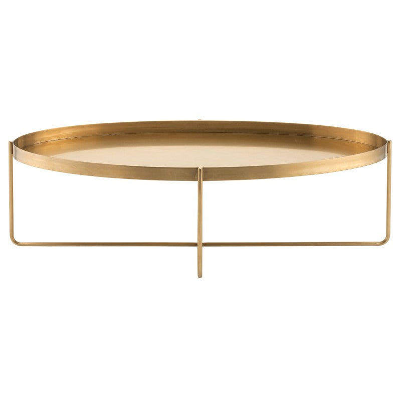 Gaultier Gold Metal Oval Coffee Table TABLE Nuevo     Four Hands, Burke Decor, Mid Century Modern Furniture, Old Bones Furniture Company, Old Bones Co, Modern Mid Century, Designer Furniture, https://www.oldbonesco.com/