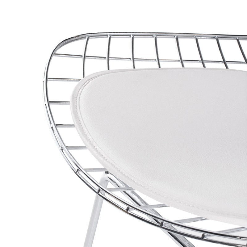 Wireback White Naugahyde Counter Stool STOOL Nuevo     Four Hands, Burke Decor, Mid Century Modern Furniture, Old Bones Furniture Company, Old Bones Co, Modern Mid Century, Designer Furniture, https://www.oldbonesco.com/
