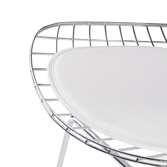 Wireback White Naugahyde Counter Stool STOOL Nuevo     Four Hands, Burke Decor, Mid Century Modern Furniture, Old Bones Furniture Company, Old Bones Co, Modern Mid Century, Designer Furniture, https://www.oldbonesco.com/
