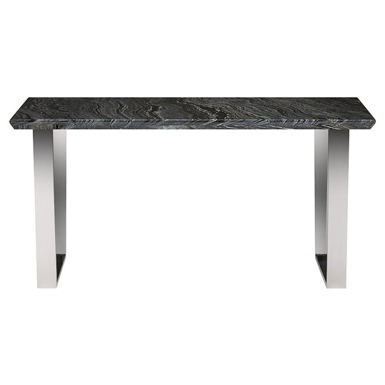 Load image into Gallery viewer, Catrine Black Stone Console Table Console Table Nuevo     Four Hands, Burke Decor, Mid Century Modern Furniture, Old Bones Furniture Company, Old Bones Co, Modern Mid Century, Designer Furniture, https://www.oldbonesco.com/
