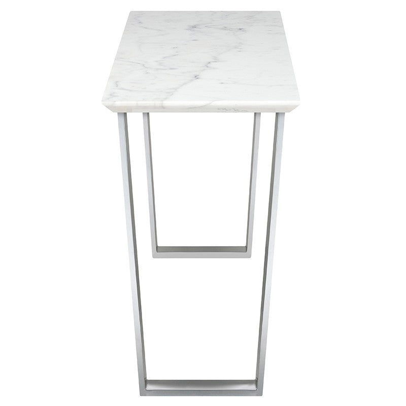 Catrine White Stone Console Table Console Table Nuevo     Four Hands, Burke Decor, Mid Century Modern Furniture, Old Bones Furniture Company, Old Bones Co, Modern Mid Century, Designer Furniture, https://www.oldbonesco.com/