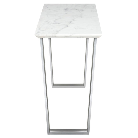 Catrine White Stone Console Table Console Table Nuevo     Four Hands, Burke Decor, Mid Century Modern Furniture, Old Bones Furniture Company, Old Bones Co, Modern Mid Century, Designer Furniture, https://www.oldbonesco.com/